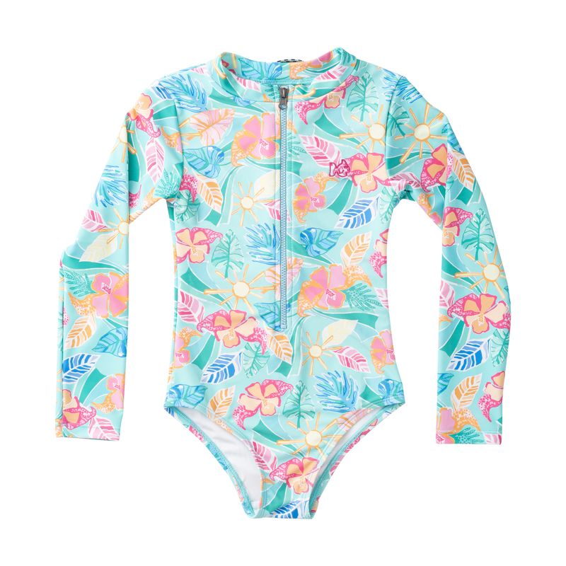 PALM LS SURF & TURF ZIP FRONT SWIMSUIT
