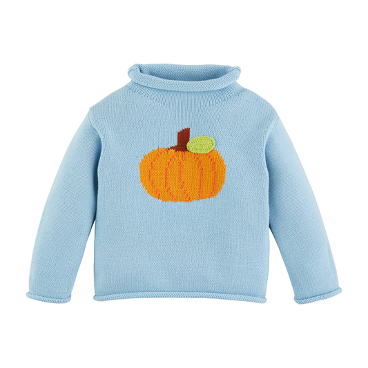 Blue Pumpkin Rollneck Toddler Sweater